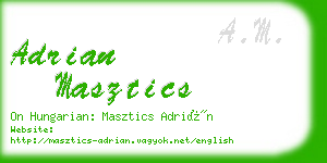 adrian masztics business card